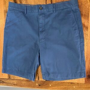 Amazon Essentials 100% Cotton Classic Blue Shorts, Great Wardrobe Basic, Size 36